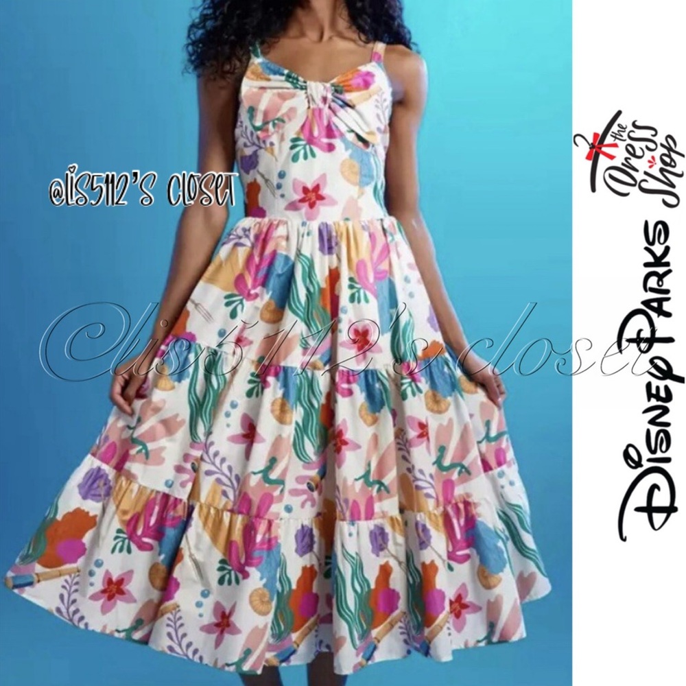 Disney Parks The Dress Shop The Little Mermaid Live Action Aquatic Midi Dress 1X